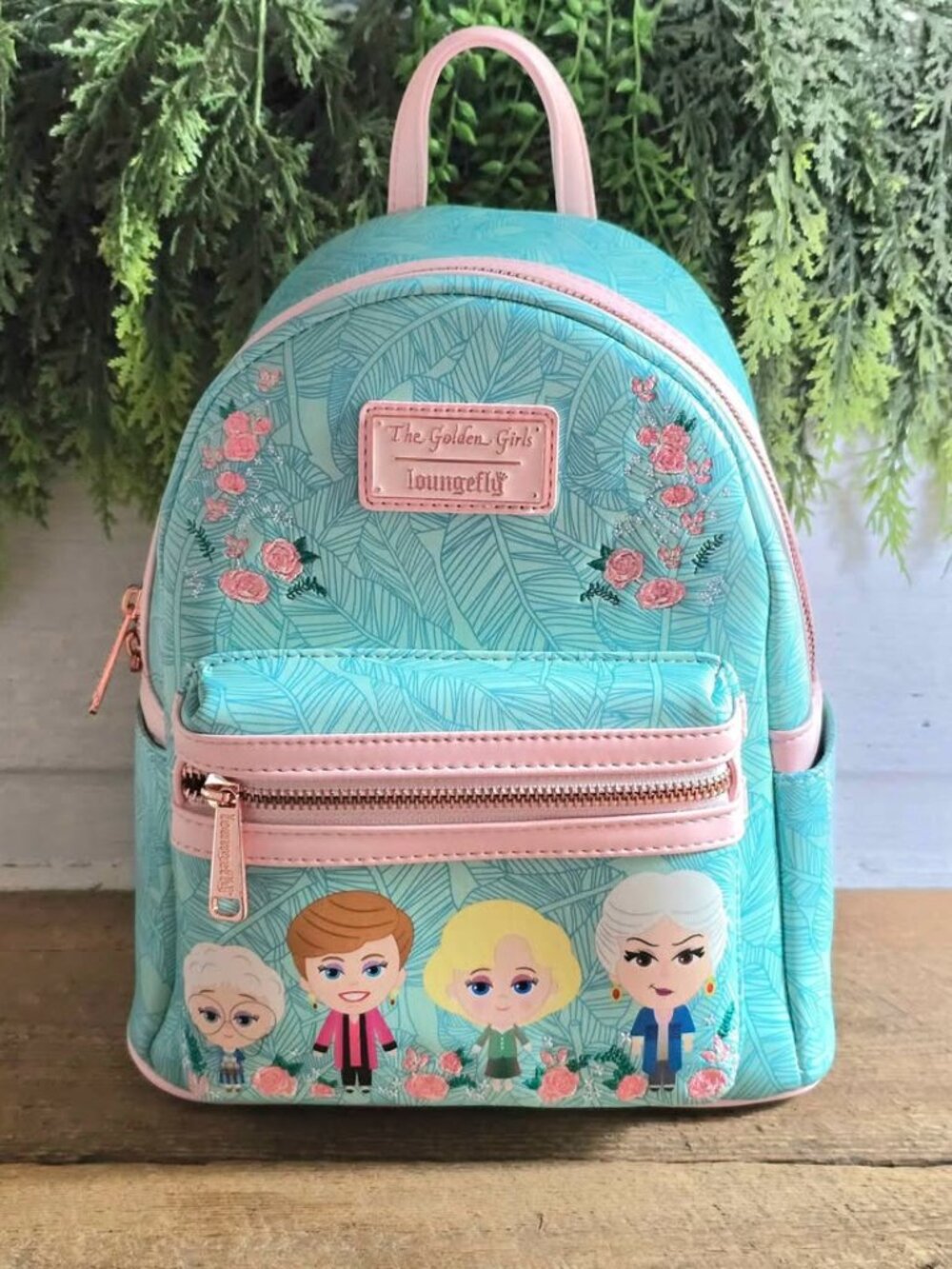 Loungefly Chibi Golden Girls Backpack Sofia, Blanche, Rose, Dorothy Stay Golden